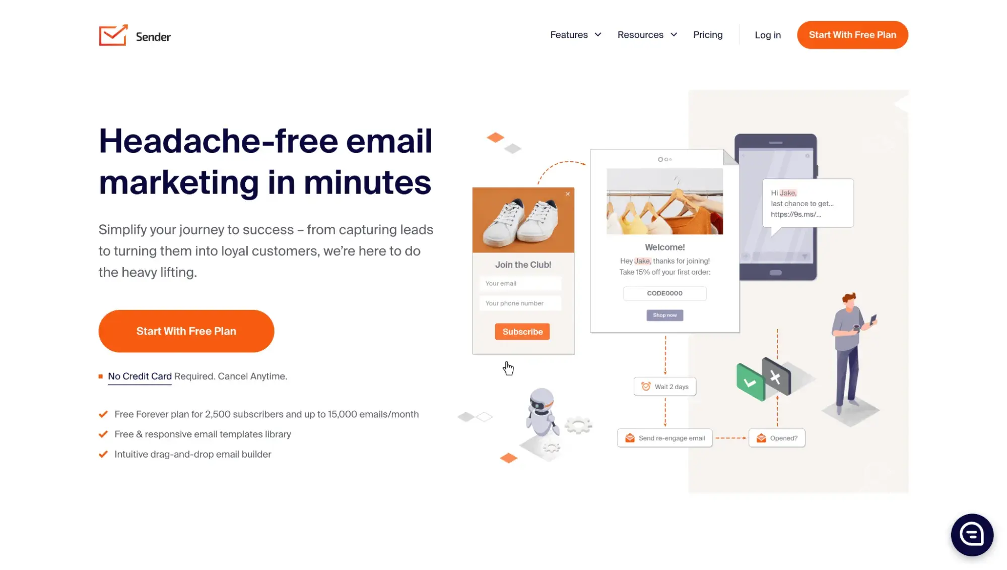 Screenshot der Sender Website