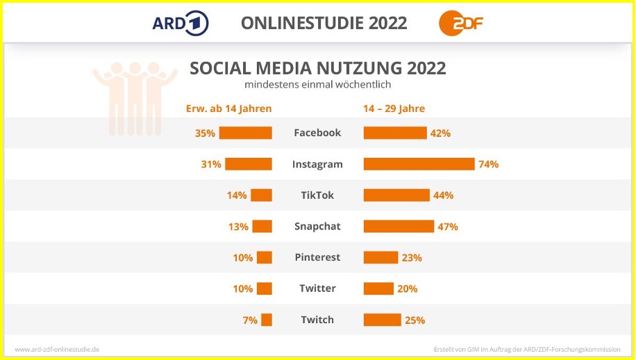 Screenshot Onlinestudie zur Social-Media-Nutzung in Deutschland