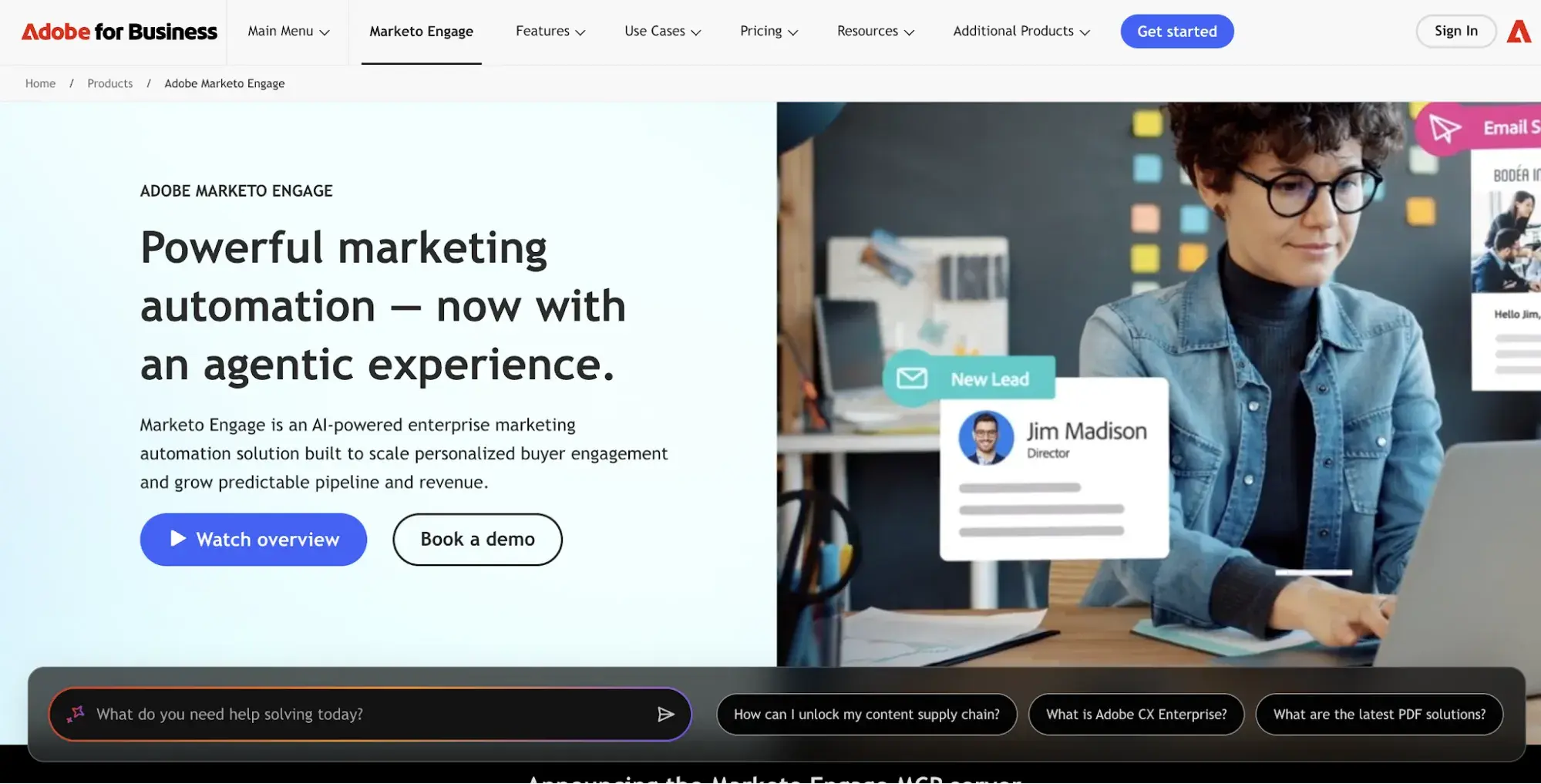 Screenshot von Adobe Marketo Engage https://business.adobe.com/products/marketo.html